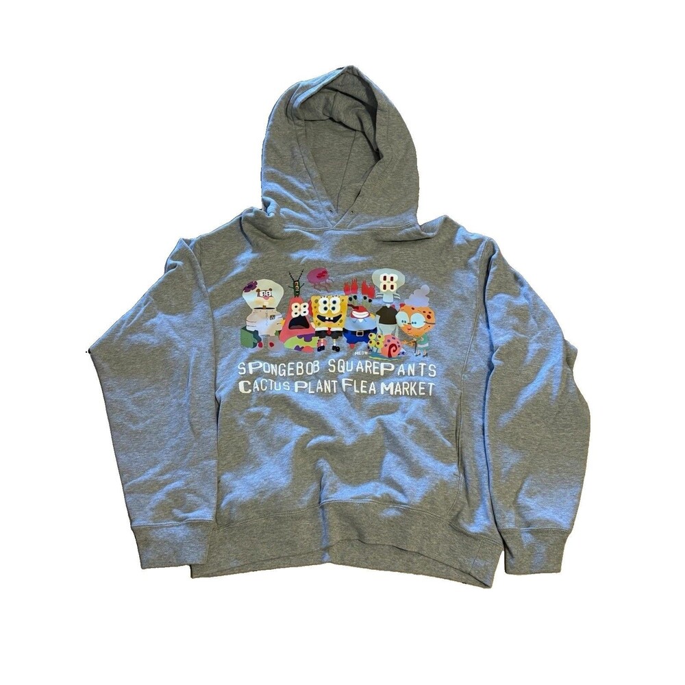 Uniqlo Cactus Plant Flea Market SpongeBob Hoodie Men Medium Grey CPFM UT 2024